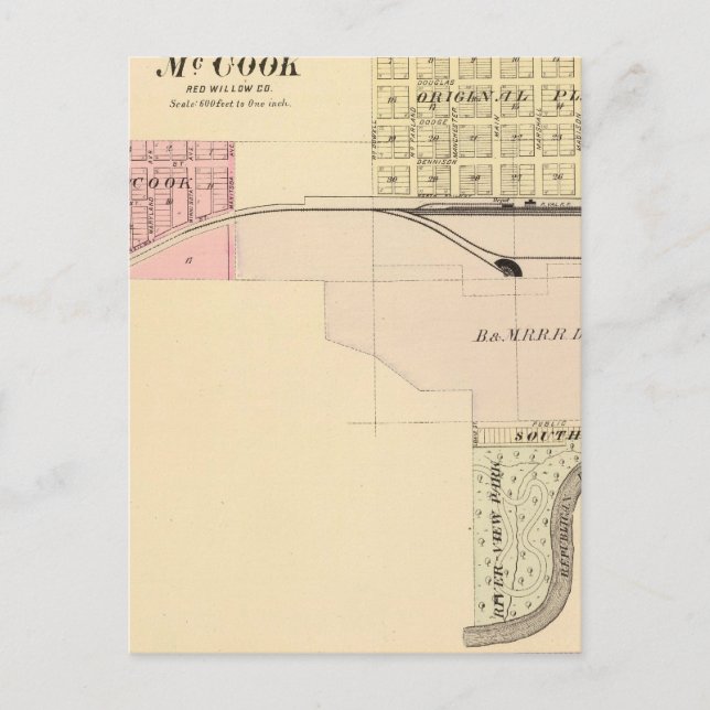 McCook, Nebraska Postkarte (Vorderseite)