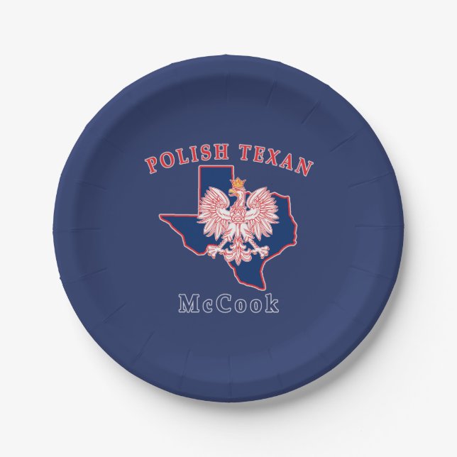 McCook Polnisch Texan Pappteller (Vorderseite)
