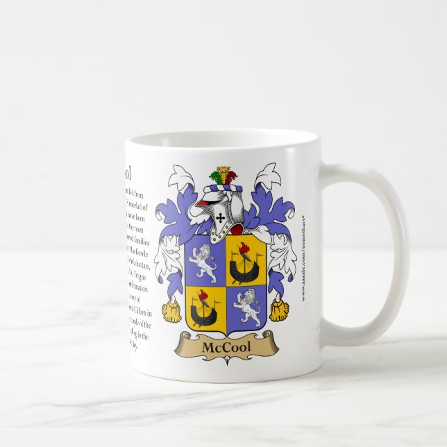 McCool Familien-Wappen Kaffeetasse (Rechts)