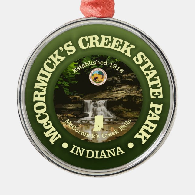 McCormicks Creek SP Ornament Aus Metall (Vorne)