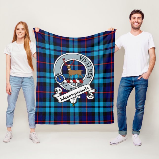McCorquodale Clan Abzeichen Tartan Kariert Fleecedecke (Beispiel)