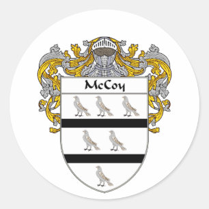McCoy-Wappen (mantled) Runder Aufkleber