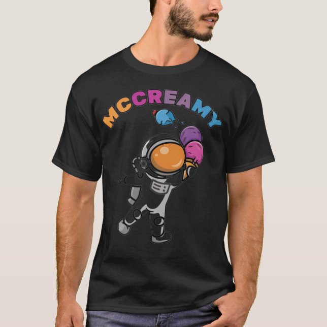Mccreamy Space Astronaut Funny Youtuber Ngmrfresh T-Shirt (Vorderseite)