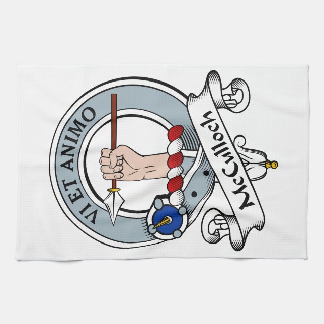 McCulloch Clan-Abzeichen Geschirrtuch (Horizontal)