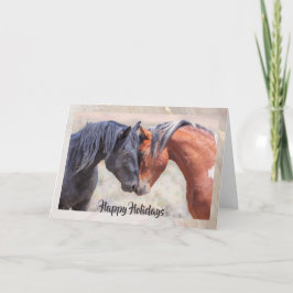 McCullough Peaks Wild Horses Holiday Card Karte