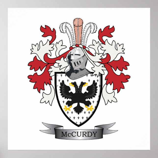 McCurdy-Familienwappen-Wappen Poster (Vorne)