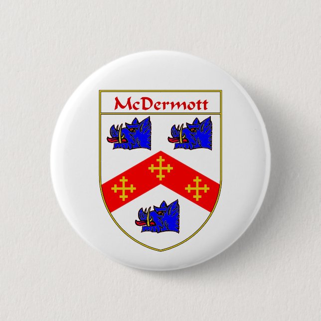 McDermott Wappen/Familienwappen Button (Vorderseite)