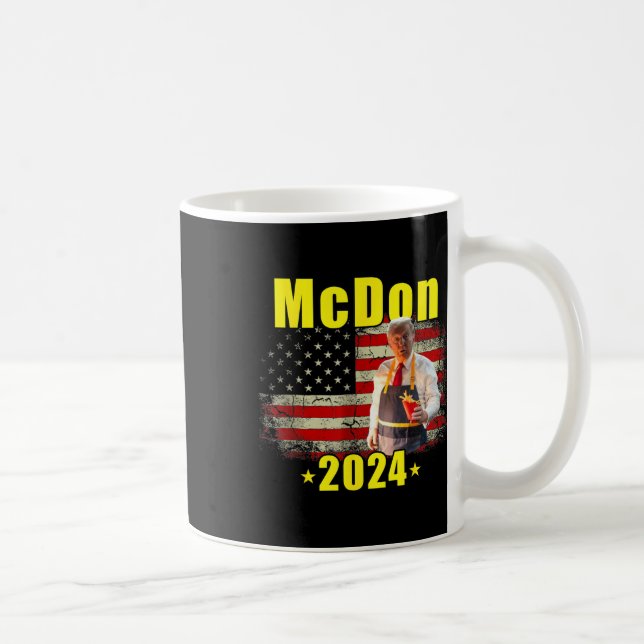 Mcdon 2024 Funny Donald Trump French Fry Cooking F Kaffeetasse (Rechts)