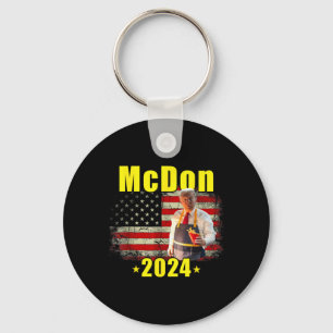 Mcdon 2024 Lustig Donald Trump Pommes Frites Koche Schlüsselanhänger