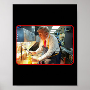 Mcdon Lustig Donald Trump Pommes Frites Kochen Fri Poster