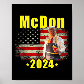 Mcdon Lustig Donald Trump Pommes Frites Kochen Fri Poster