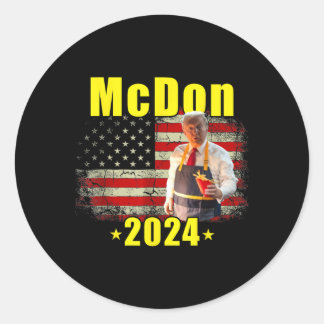 Mcdon Lustig Donald Trump Pommes Frites Kochen Fri Runder Aufkleber