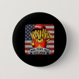 Mcdon Lustig Donald Trump Pommes Frites Zubereitun Button