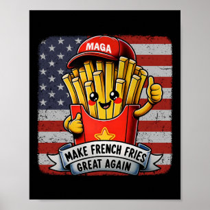 Mcdon Lustig Donald Trump Pommes Frites Zubereitun Poster
