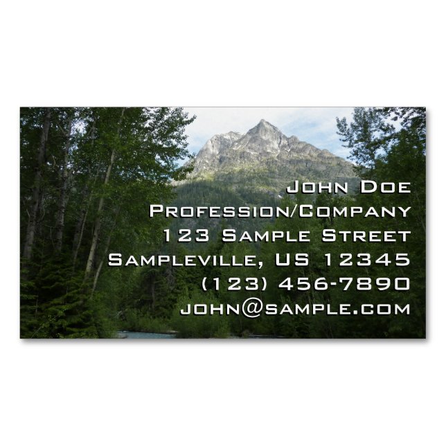 McDonald Creek im Glacier-Nationalpark Magnetische Visitenkarte (Vorderseite)