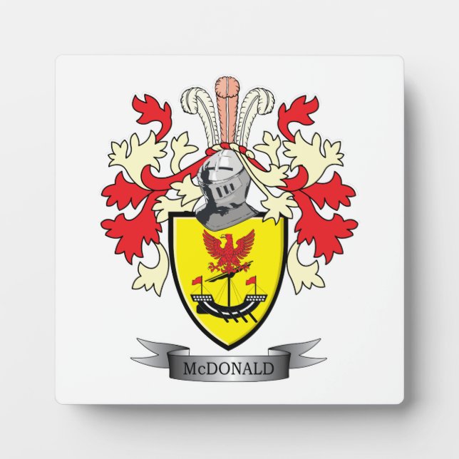 McDonald-Familienwappen-Wappen Fotoplatte (Vorderseite)