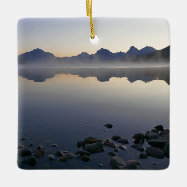 McDonald Lake bei Sunrise II Keramikornament (Vorderseite)