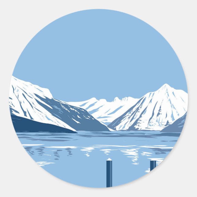McDonald Lake Runder Aufkleber (Vorderseite)