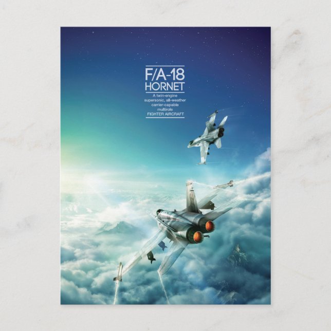 McDonnell Douglas F/A-18 Hornet-Postkarte Postkarte (Vorderseite)