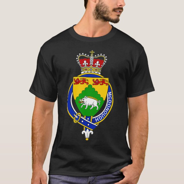 McDonough Coat of Arms Familienwappen T-Shirt (Vorderseite)