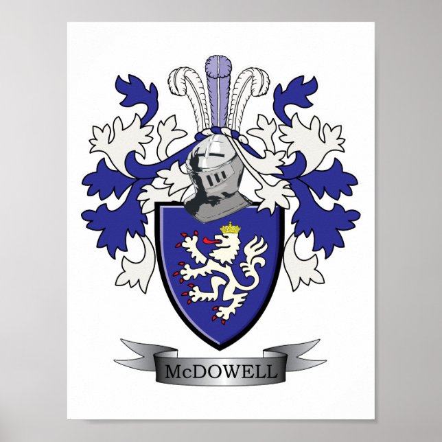 McDowell-Familienwappen-Wappen Poster (Vorne)