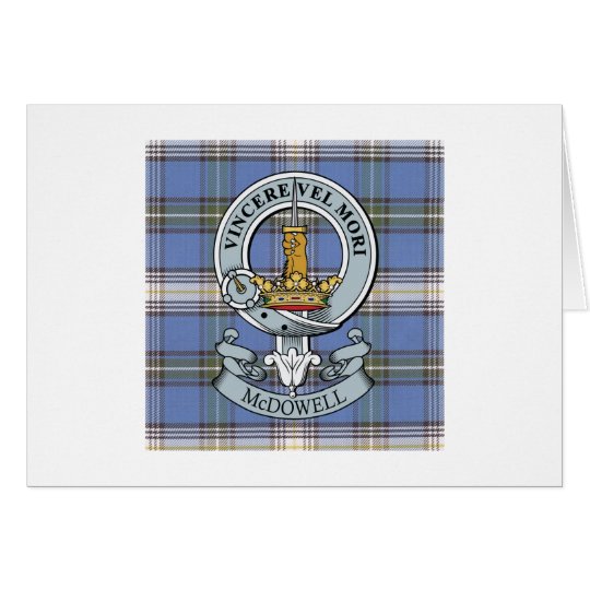 McDowell Wappen + Tartan-Gruß-Karte Karte