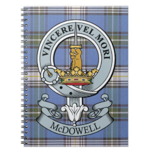 McDowell Wappen + Tartan-Notizbuch Notizblock