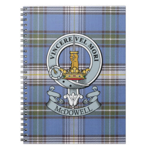McDowell Wappen + Tartan-Notizbuch Notizblock