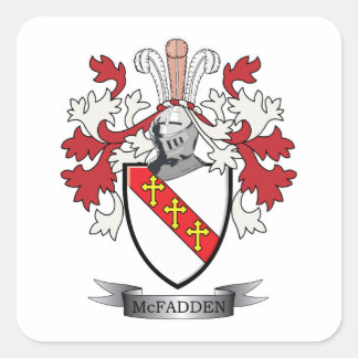 McFadden-Familienwappen-Wappen Quadratischer Aufkleber
