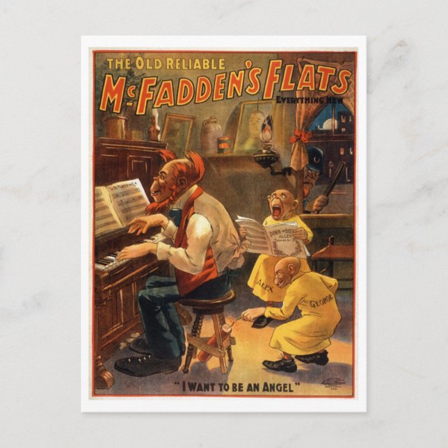 McFadden's Flats Vintag Theatre Poster Postkarte (Vorderseite)