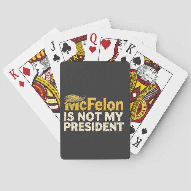 McFelon ist nicht mein Präsident Trump Patriotic Spielkarten (Rückseite)