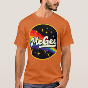 McGee Regenbogen im Vintagen Weltraum T-Shirt