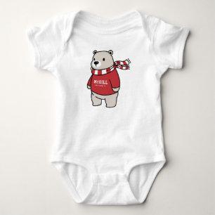 McGill University Bear with Sweater Baby Strampler
