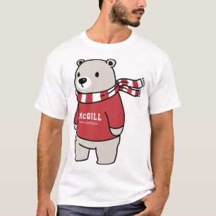McGill University Bear with Sweater T-Shirt