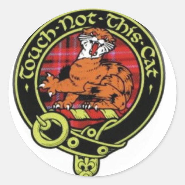 McGillivray-Familienwappen Runder Aufkleber (Vorderseite)