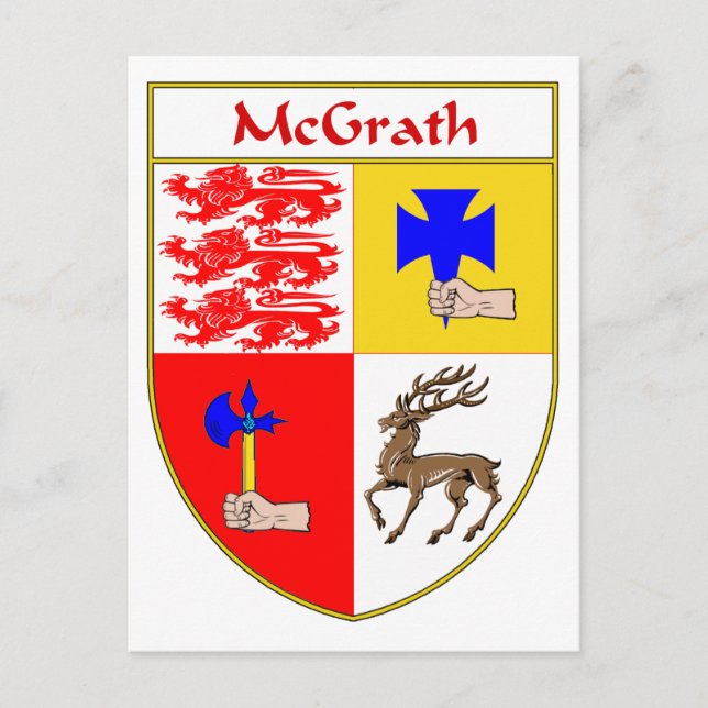 McGrath Coat of Arms/Familienwappen Postkarte (Vorderseite)