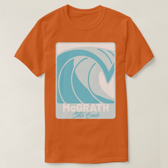 McGrath Staat Beach California Atlantic Ocean FL C T-Shirt (Design vorne)