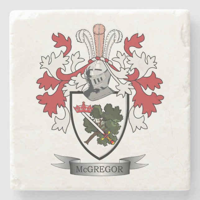 McGregor Familienwappen-Wappen Steinuntersetzer (Vorderseite)