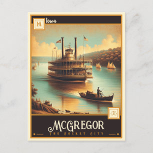 McGregor, Iowa Vintage Postkarte