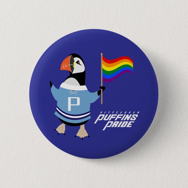 McGuffin Puffin Pride Button (Vorderseite)