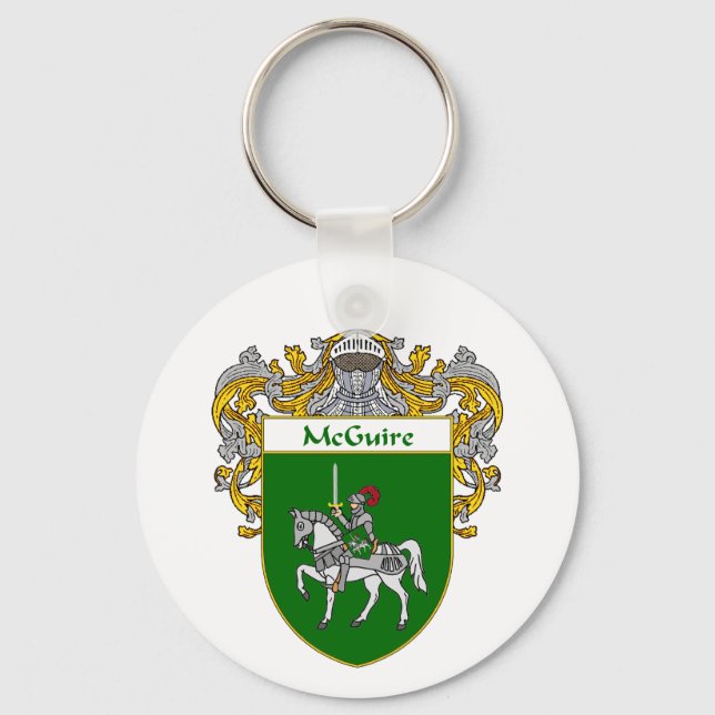McGuire-Wappen (mantled) Schlüsselanhänger (Vorderseite)