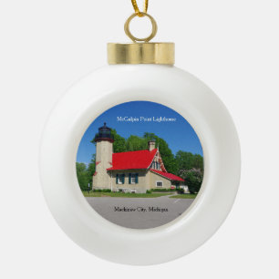 McGulpin Point Leuchtturm-Kugel-Ornament Keramik Kugel-Ornament