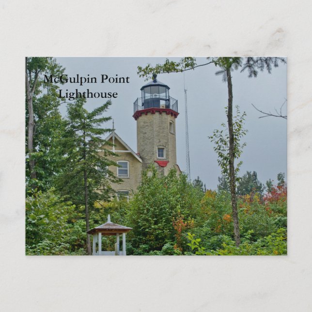 McGulpin Point Lighthouse Postkarte (Vorderseite)