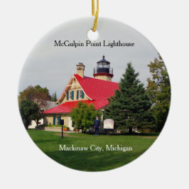 McGulpin Point Lighthouse(redroof)-Ornament Keramik Ornament