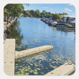 McHenry, Illinois Fox River Quadratischer Aufkleber