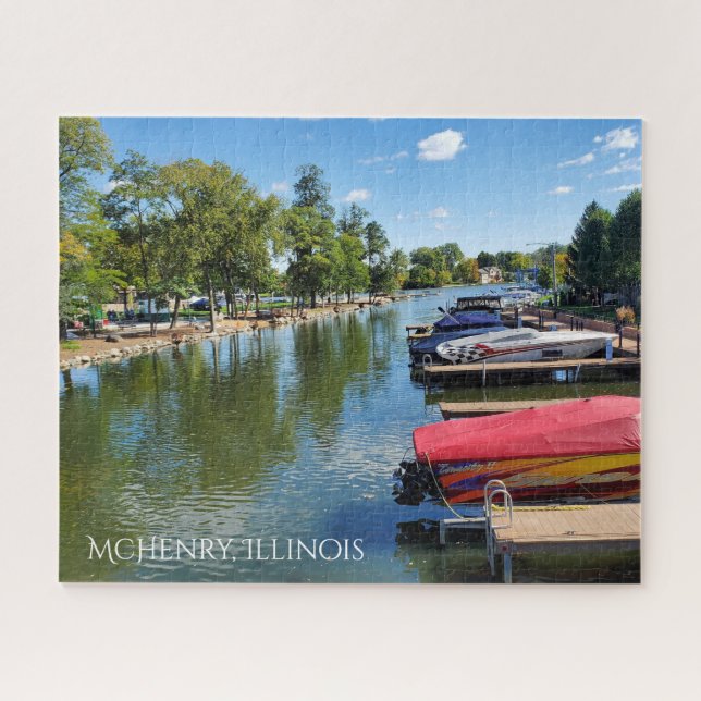 McHenry, Illinois River Walkway am Fox River (Horizontal)