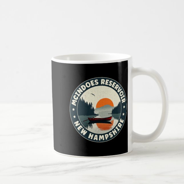 Mcindoes Reservoir New Hampshire Sunset T Shirt  Kaffeetasse (Rechts)
