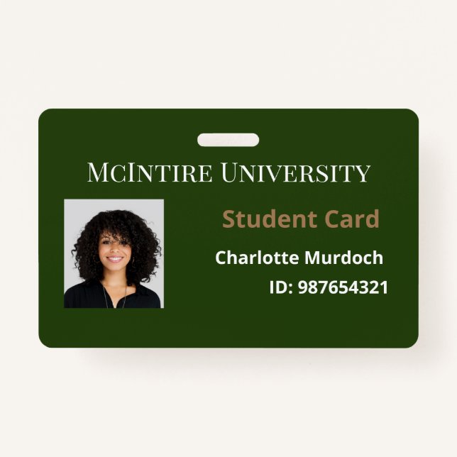 McIntire University Student ID Ausweis (Vorderseite)