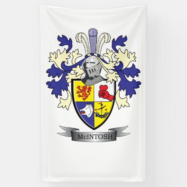 McIntosh Familienwappen-Wappen Banner (Vertikal)