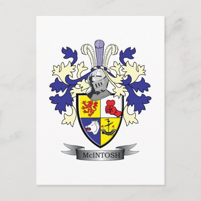 McIntosh-Familienwappen-Wappen Postkarte (Vorderseite)
